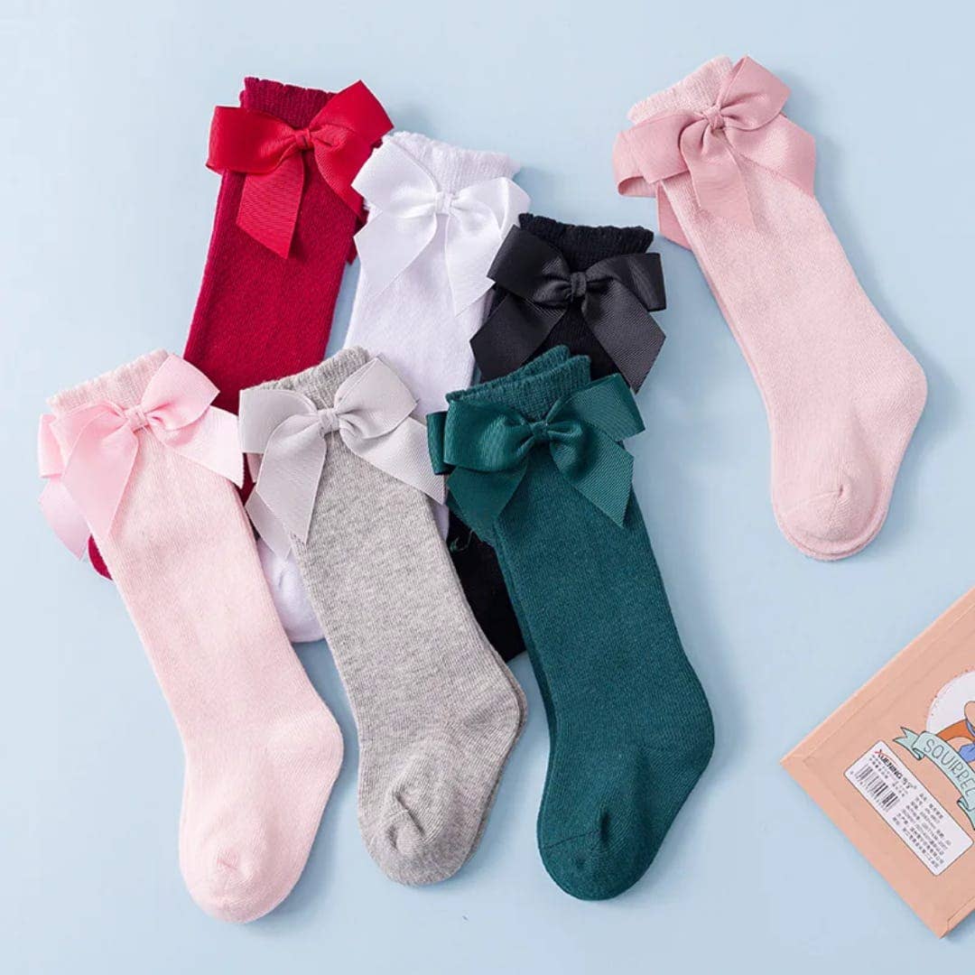 Cotton Socks – Engroshandel Sokker - Baby – Knæstrømper med sløjfe i 100 % bomuld18