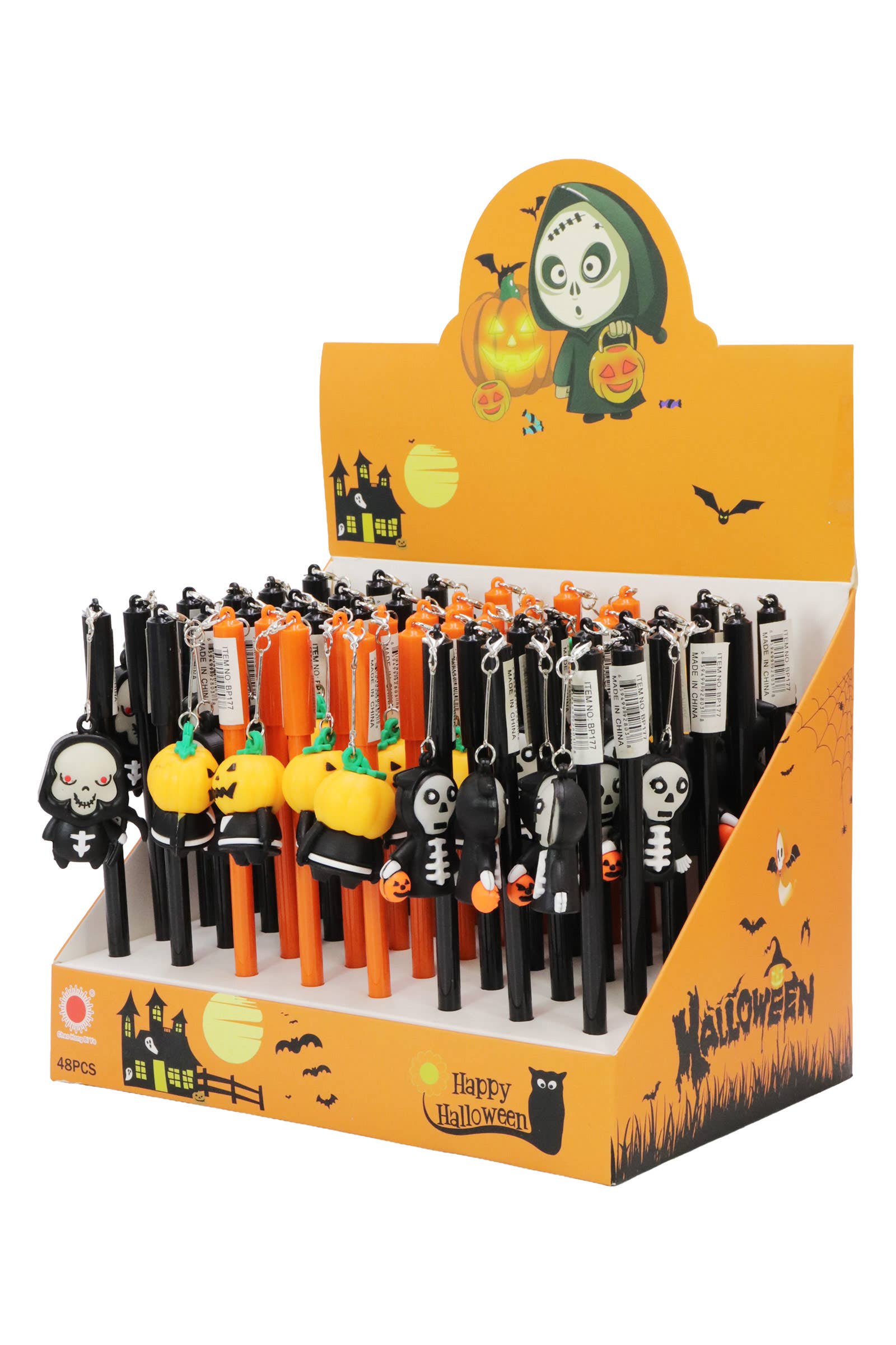 DIVERSE Halloween Dinglande Figurin Kulspetspenna - 48 st för wholesale på Faire1