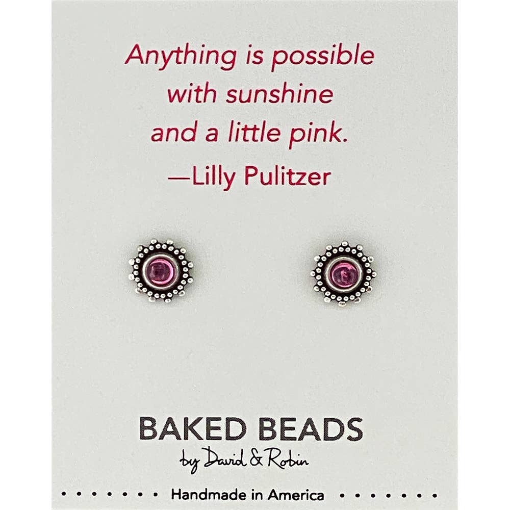 Baked Beads - Wholesale Stud/Post Earrings - Quotestone Post7