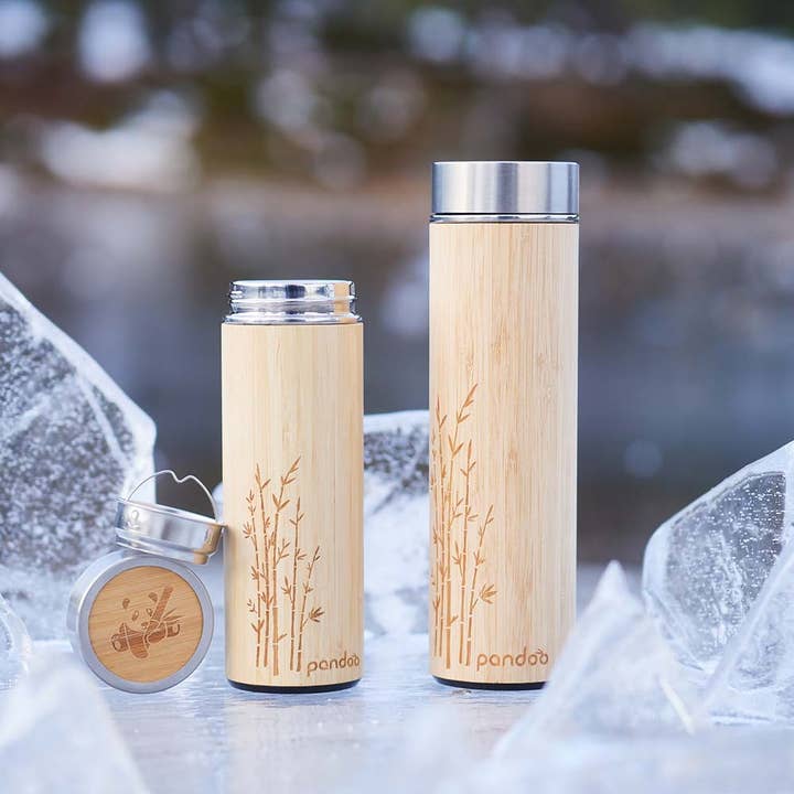 Pandoo - Wholesale Insulated Mug/Tumbler - bamboo thermo mug with tea strainer3