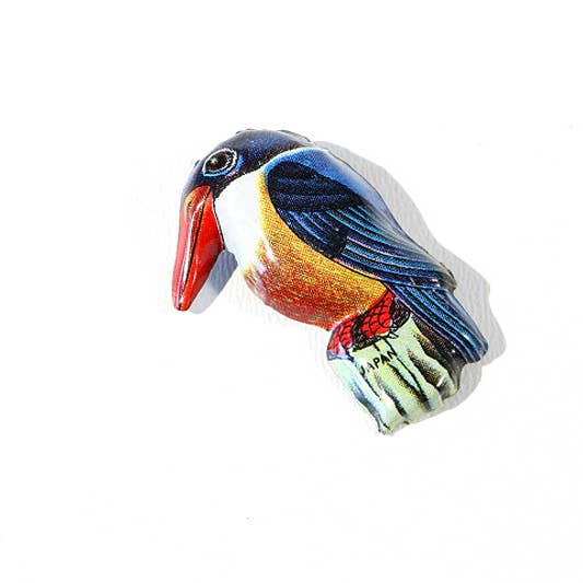 die Blechfabrik e.K. - Wholesale Retailer display – Child & baby - Bird Pin Badge, Old 12 Display, Made in Japan2