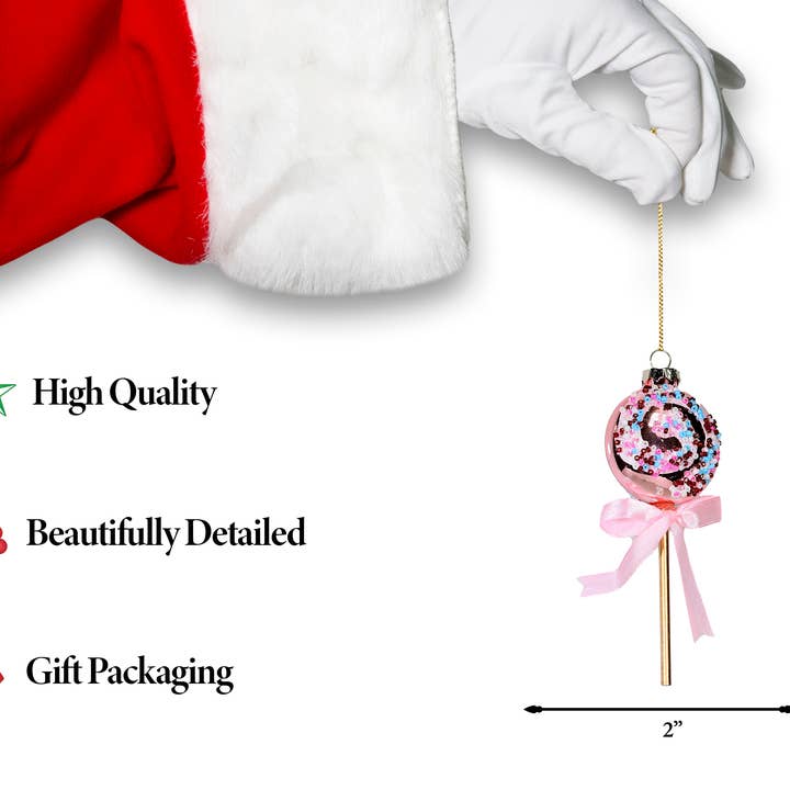 North Star Christmas - Wholesale Ornament - North Star Christmas | Lollypop Glass Ornament1