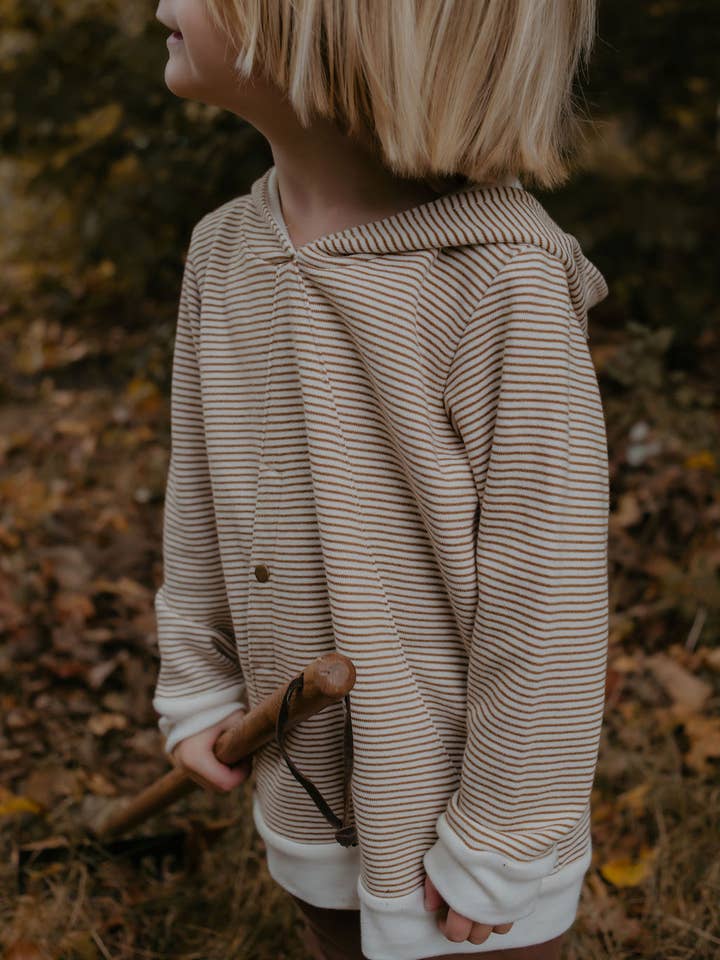 mustard stripe Mountain Top Hoodie for wholesale on Faire1