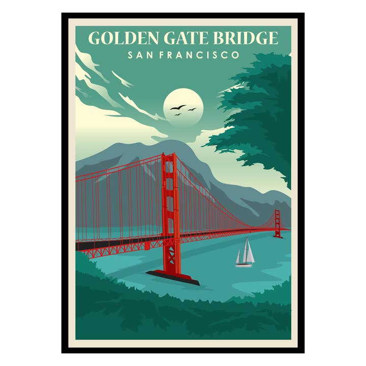 Places of Art - Wholesale Poster - Golden Gate Bridge Poster