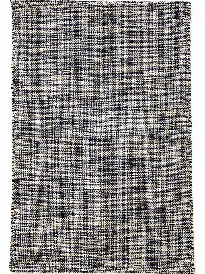 Tapis hippie chic en coton chiné 2 pi x 3 pi - Bleu indigo pour la vente par Jafsons International