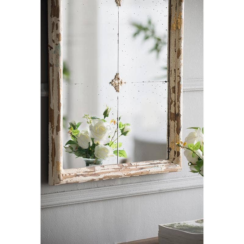 A&B Home Group Inc. - Wholesale Wall Mirror - 21.5x2x47.5" Arched Windowpane Mirror w/ Distressed Finish4