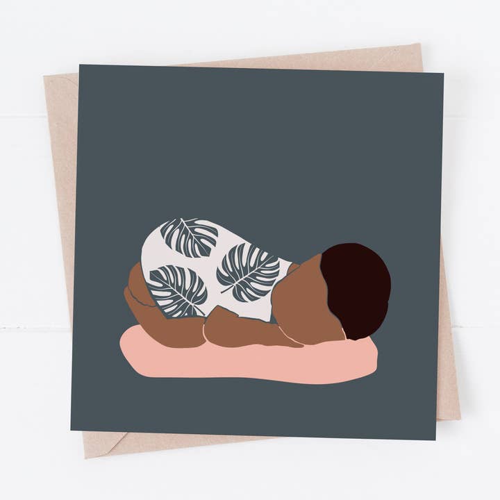 Grußkarte zur Geburt — Blätter für den Großhandel von Folk + Nest™