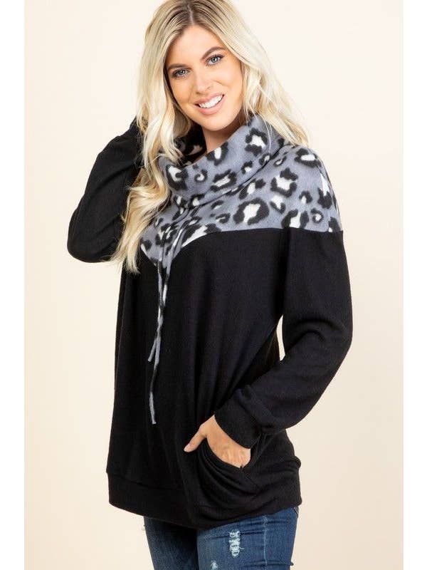 Emerald Collection - Wholesale Sweatshirt - Women's - ETK-8269 Hacci Brush Animal Pullover4