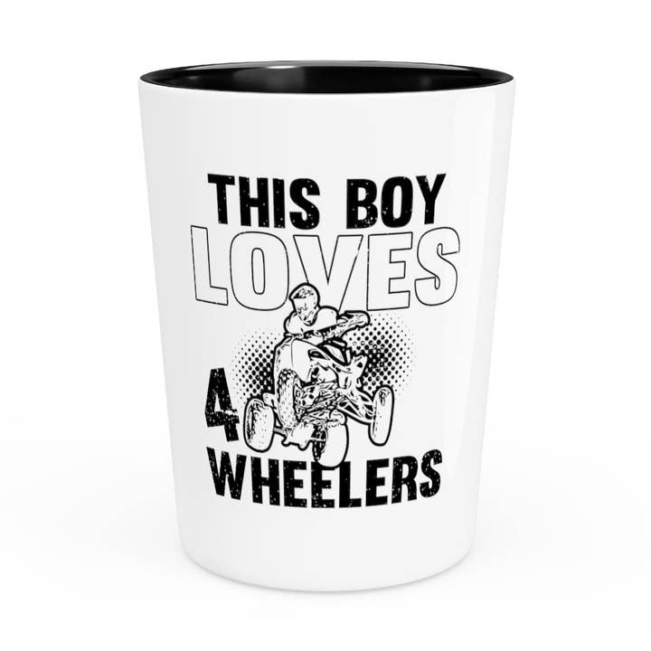 Tequila en céramique, verre à liqueur, camions de conduite hilarants, amateur de quadricycle, amateur d'humour, automobiliste à la dérive, karting, course de motards pour la vente par Teegarb LLC