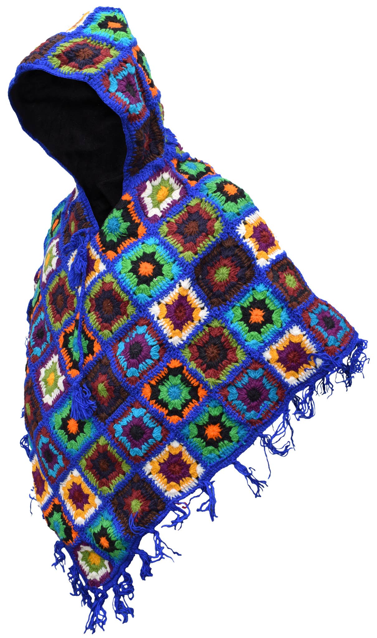 Gheri – wholesale Poncho – Women's – Crochet Fleece Lined Wool Poncho3