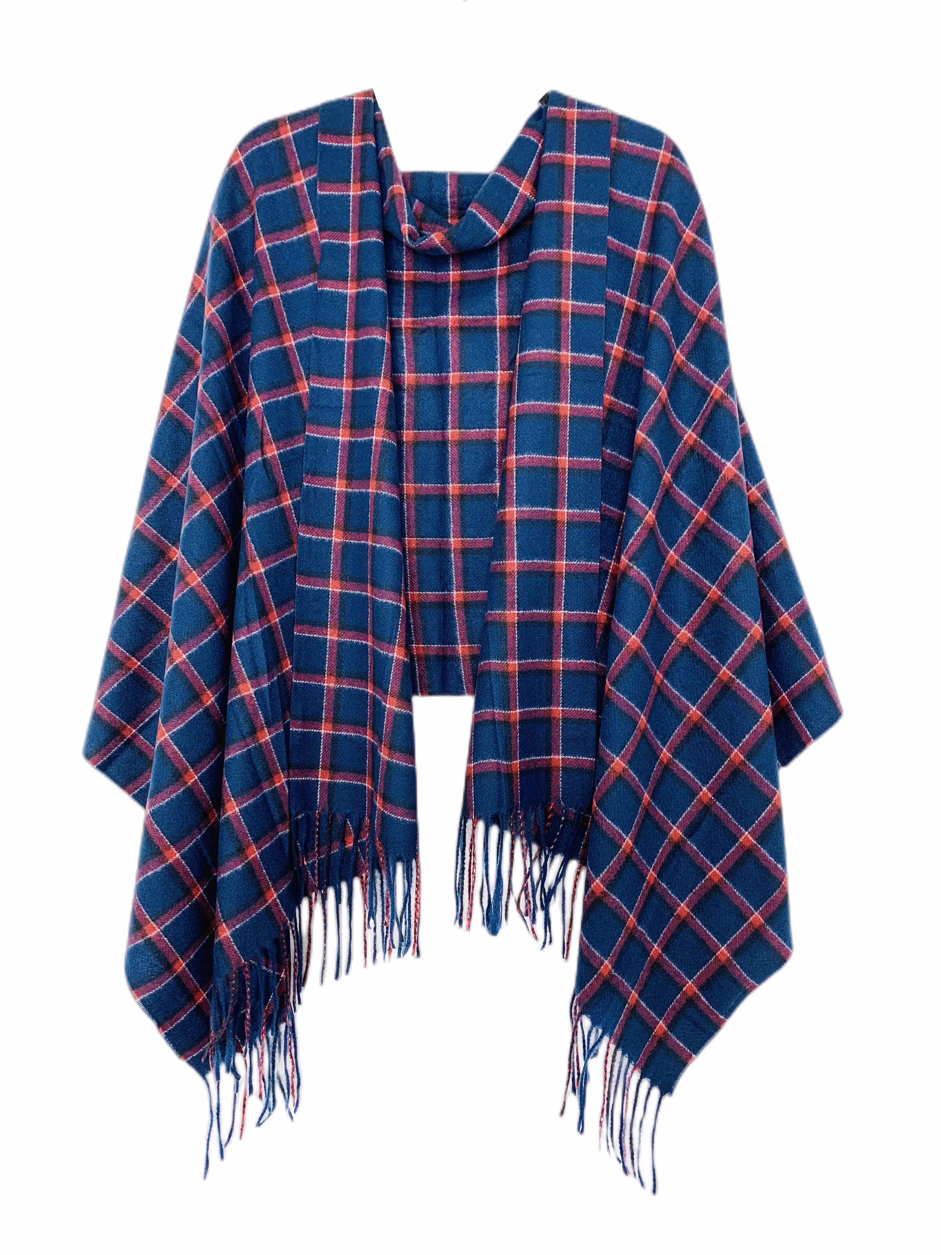 JC Sunny Fashion – wholesale Wrap – Women's – JC023305 6 Colors--Softer Than Cashmere Plaid Blanket Wrap2