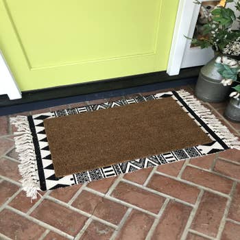 Funny Happy Camper Tan Outdoor Welcome Doormat Novelty Floor Rug Front