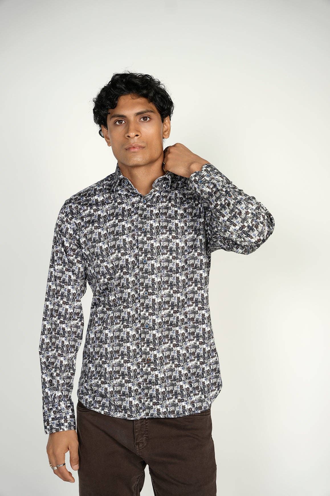 Luchiano Visconti – Camisa de botões - Homem por atacado – Coleção Assinatura Camisa Linha Daggered3