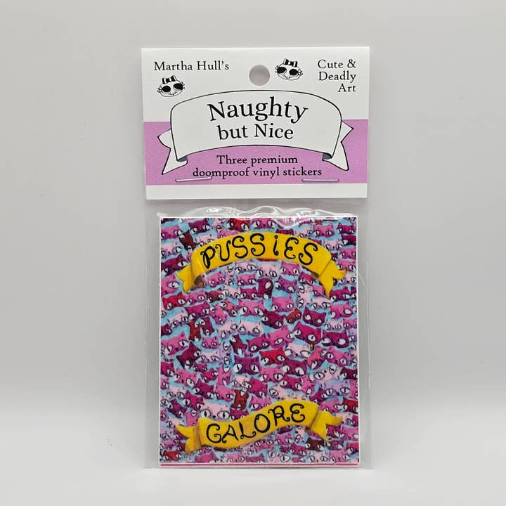 Naughty But Nice - Sticker Pack for wholesale by Martha Hull Studio