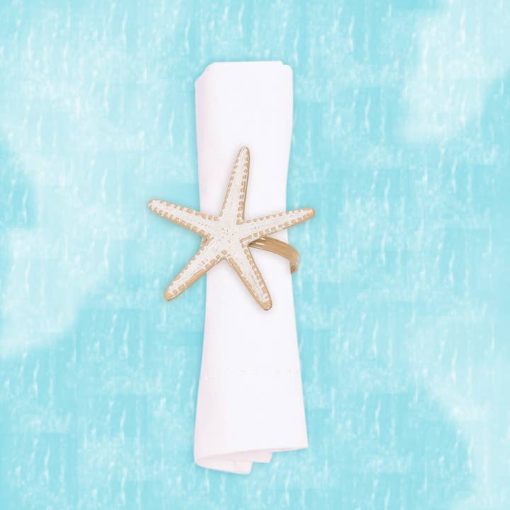 C&F Home - Wholesale Napkin Ring - Starfish Whitewashed Napkin Ring3