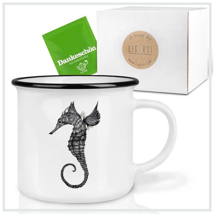 LIGARTI – Großhandel Kaffeebecher – Keramiktasse – Seepferdchen2