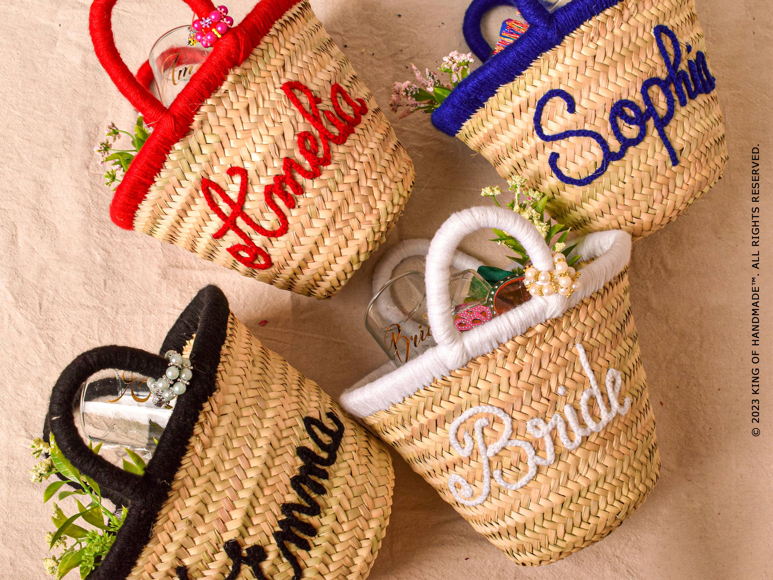 King Of Handmade - Wholesale Beach Bag - Custom embroidered handbags For Bride, Bridal party Gift7