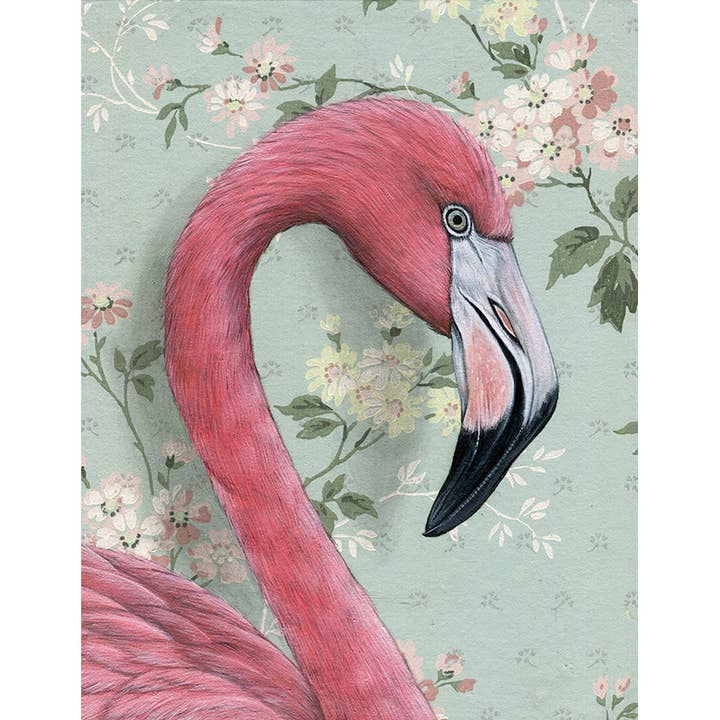Emily Uchytil - Wholesale Stationery/Notecard Set - Pink Flamingo - Note Card