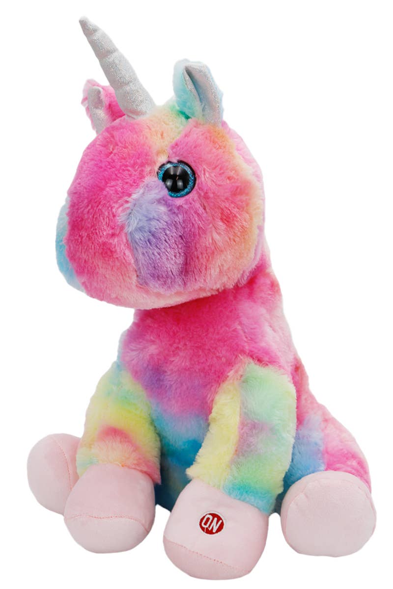 Multicolore Peluche en peluche lumineuse à LED Licorne en vente sur Faire3