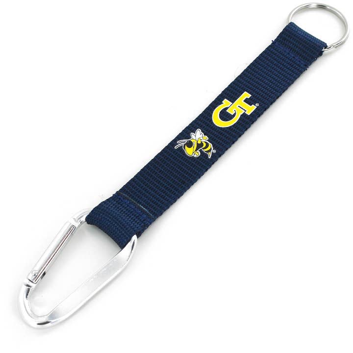 NCAA Georgia Tech Yellow Jackets Carabiner Lanyard Keychain for wholesale by Aminco USA
