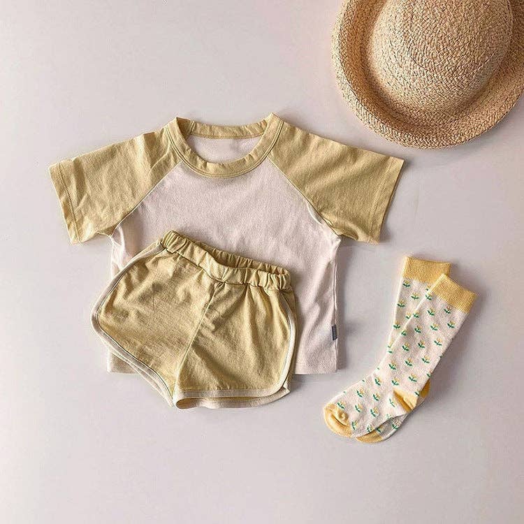 MyKids-USA® - Wholesale T-Shirt - Kids - Round Neck Short-Sleeved Top & Shorts Summer Cotton Set7