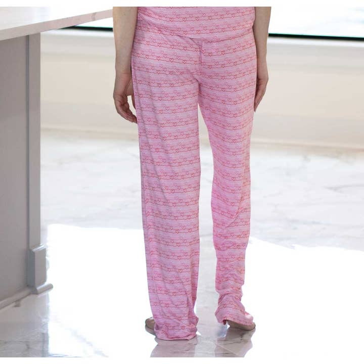 The Royal Standard - Vendita all'ingrosso Pantaloni del pigiama - Donna - Pantaloni da notte Heartstrings rosa chiaro/bianco -Asst.1