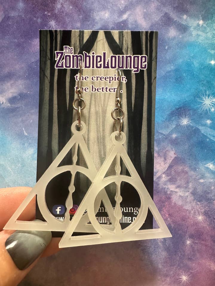 Deathly Hollows Earrings for wholesale by Zombie Lounge Bootique