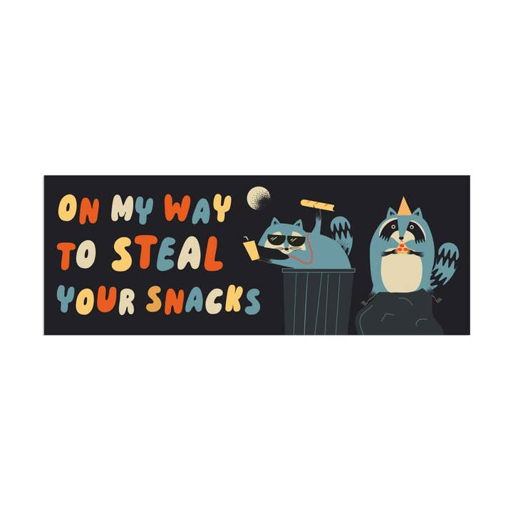 Bumper Sticker – Snack Raccoons for wholesale by Betiobca