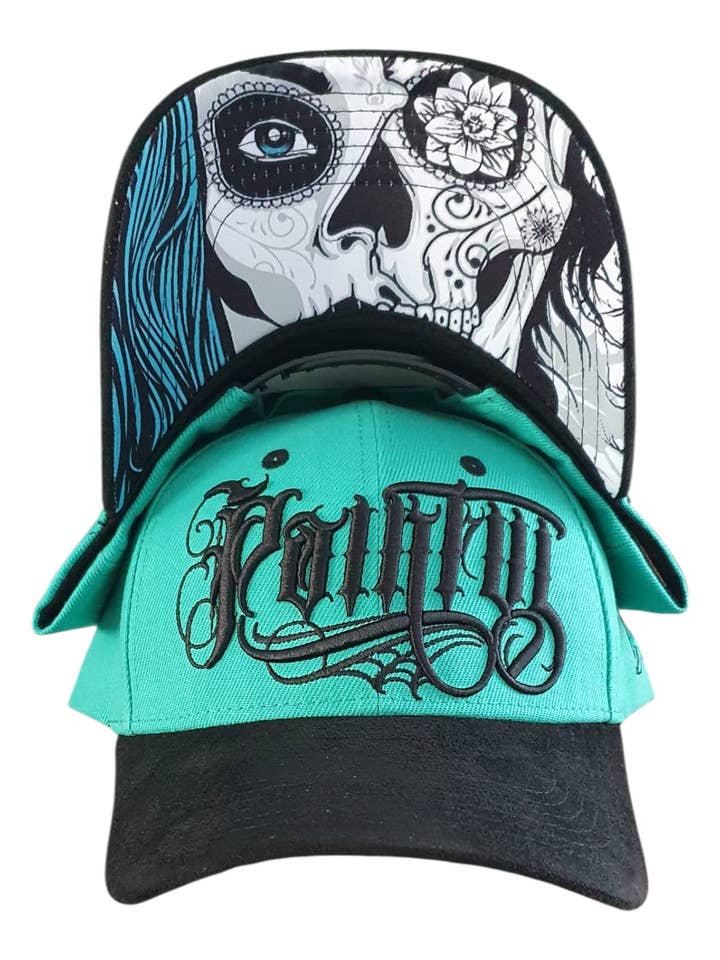 Painful Half Skull Baseball Cap for wholesale by Painful Clothing