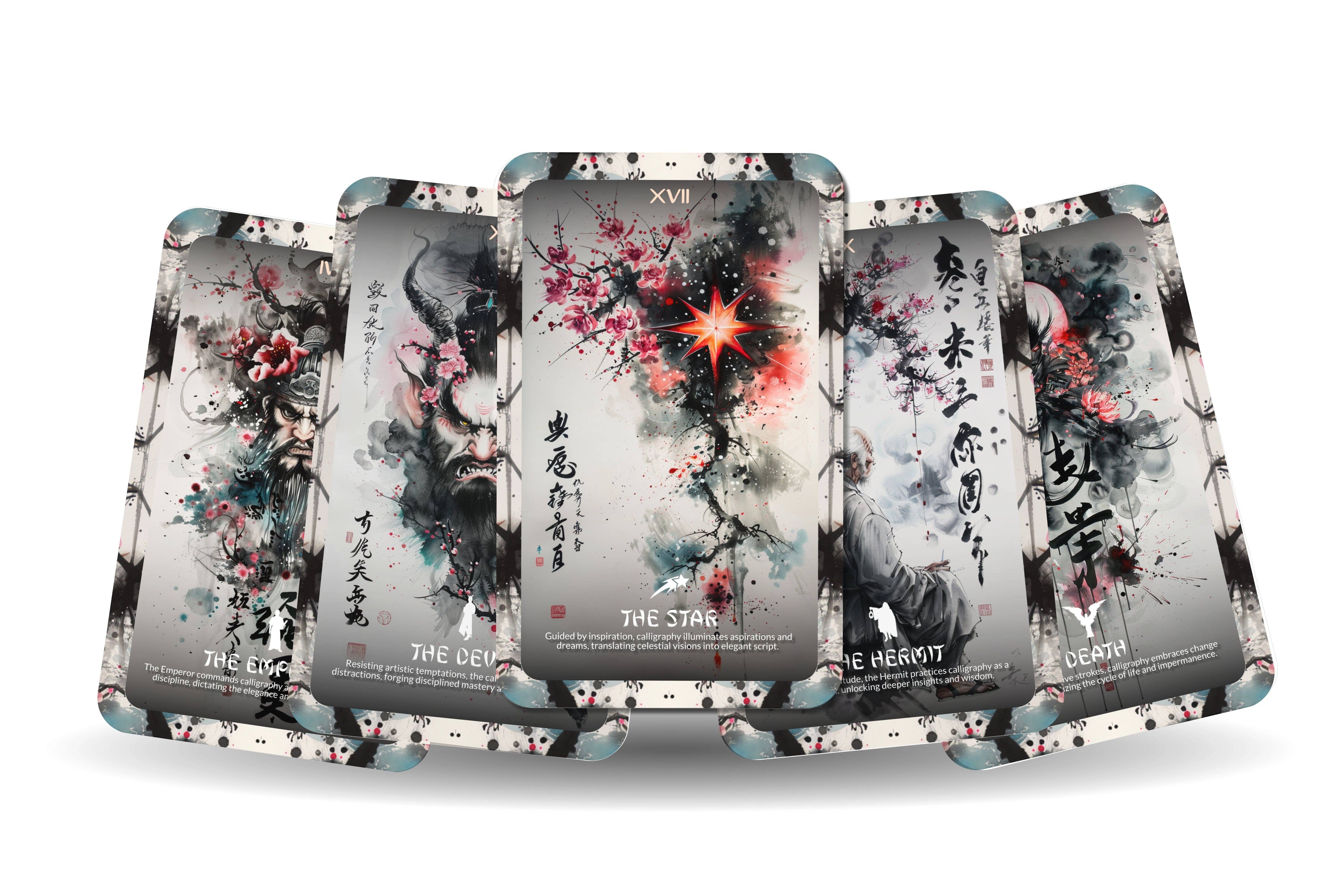 Ibiza Tarot USA - Wholesale Tarot Cards - The Calligraphy Tarot - 22 Major Arcana - A unique spiritual journey - Crafting beauty and wisdom through the elegant art of calligraphy.9