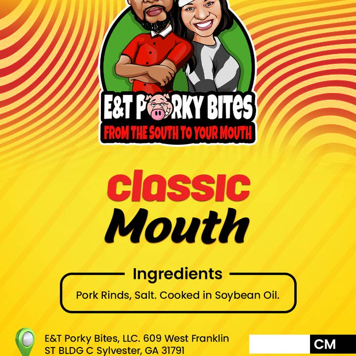 E&T Porky Bites - Wholesale Puffed Snack - Classic Mouth Flavored Fried Pork Rinds