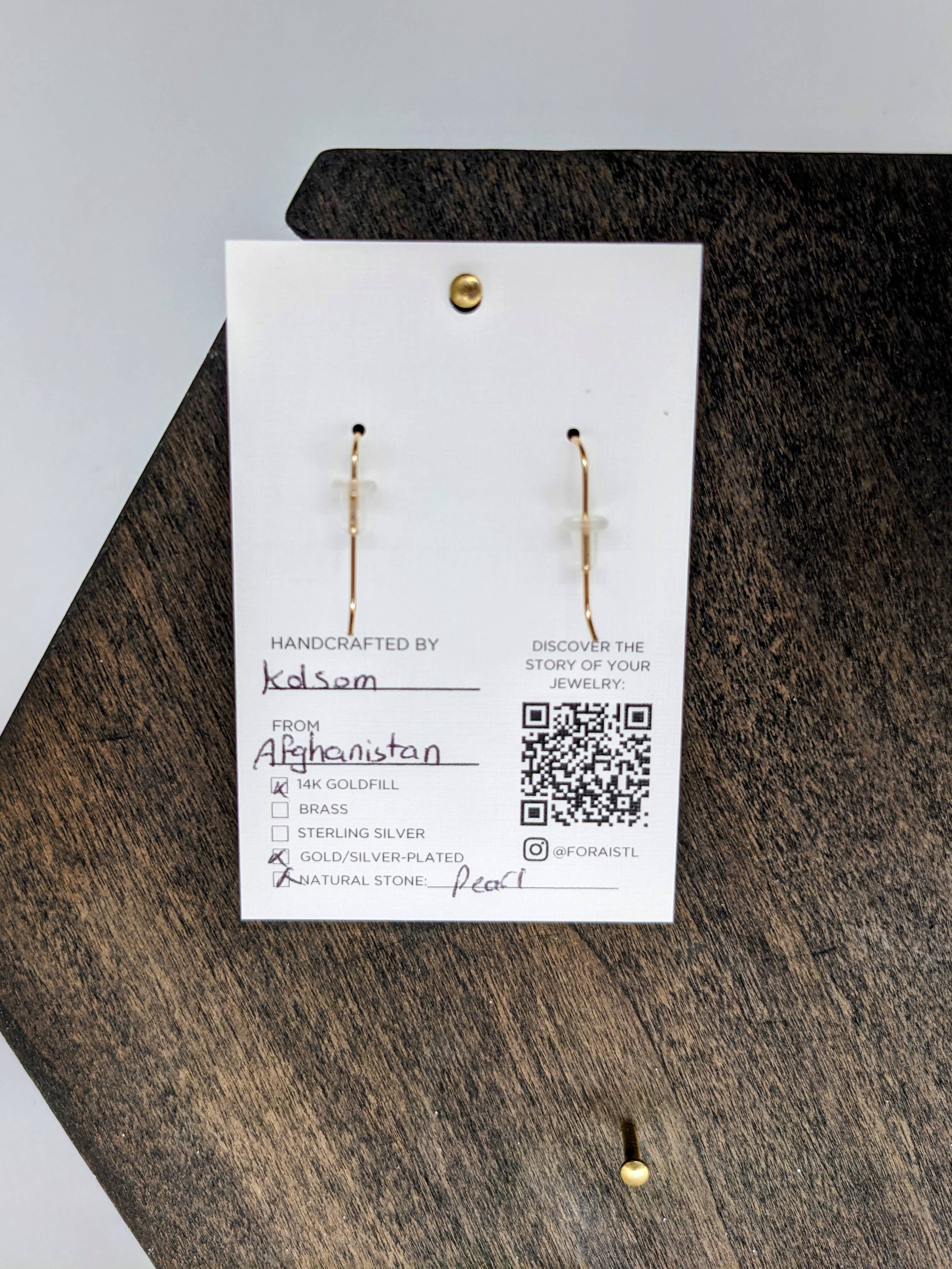 Forai - Wholesale Dangle Earrings - Leeda Pearl Earrings in 14k Gold Filled5