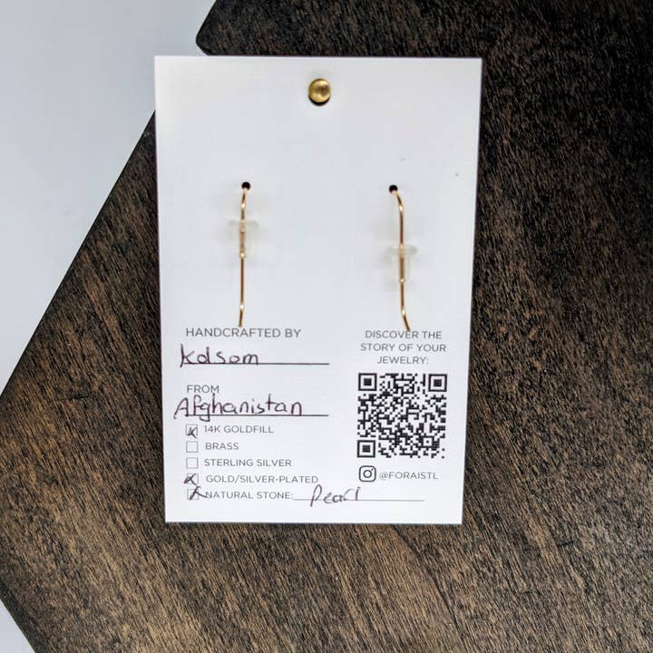 Forai - Wholesale Dangle Earrings - Leeda Pearl Earrings in 14k Gold Filled5