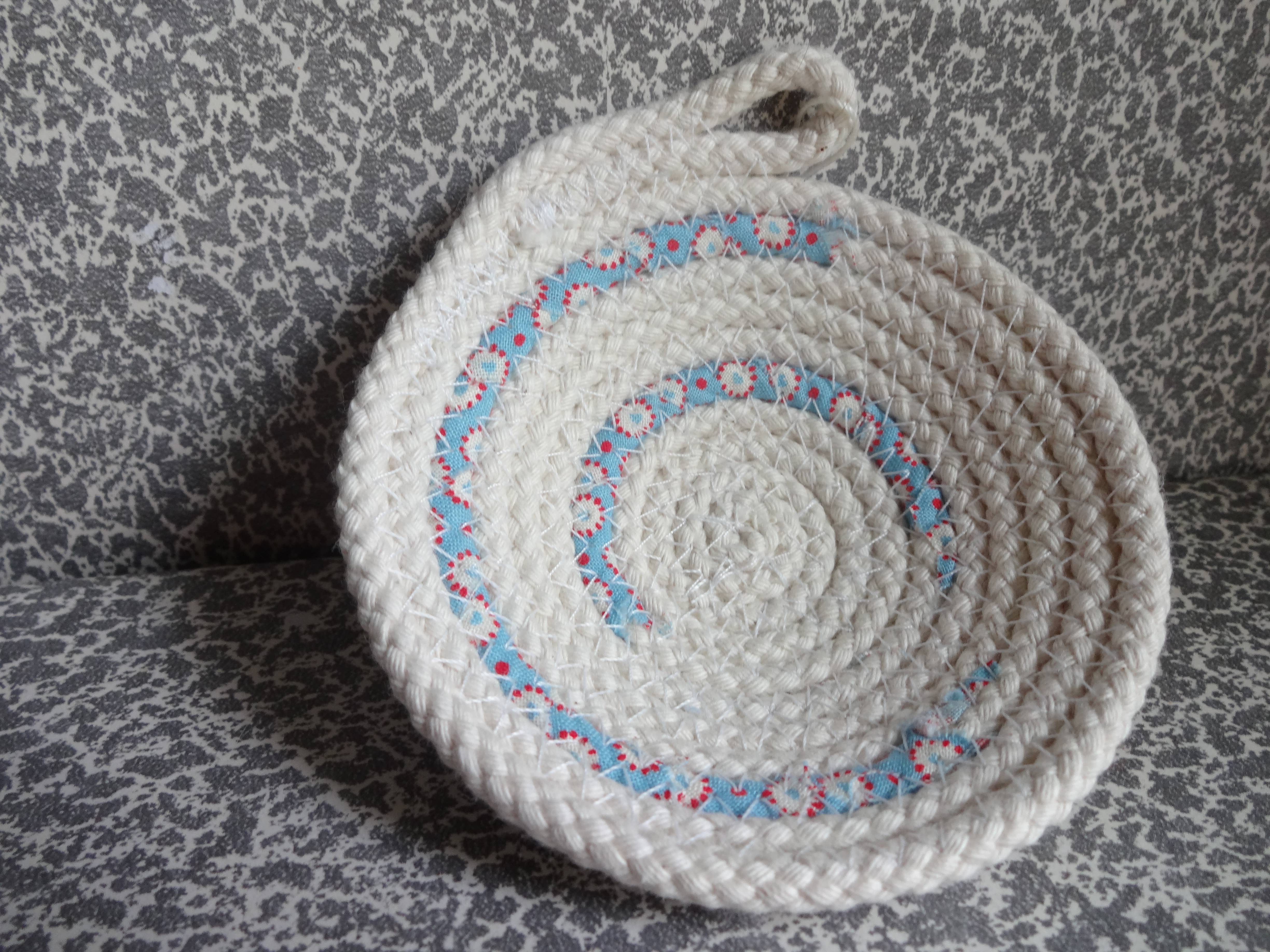 The Foxes Tail - Wholesale Decorative Plate/Dish/Bowl - Fabric Wrapped Cotton Rope Bowl: Small17