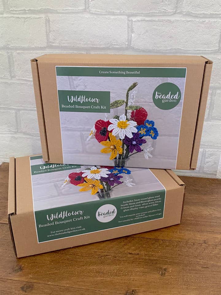 Wildflower Vase Craft Kit. A Creative Gift Idea. for wholesale by The Beaded Garden