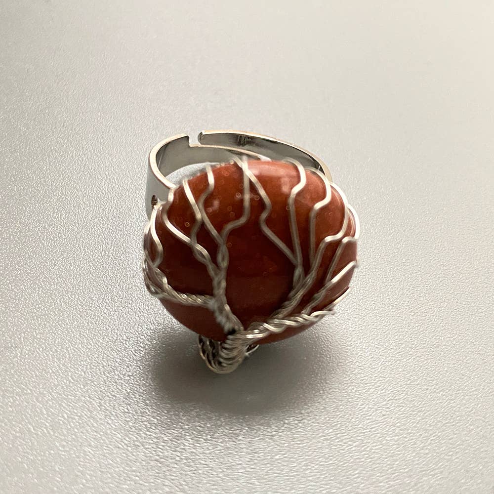 VIE – Engroshandel Statementring – Wireindpakket livets træ-ring, 2 cm21