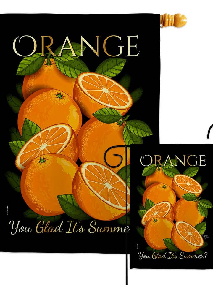 Drapeau de décoration d'humour de fruits orange doux pour la vente par Two Group Flag Co
