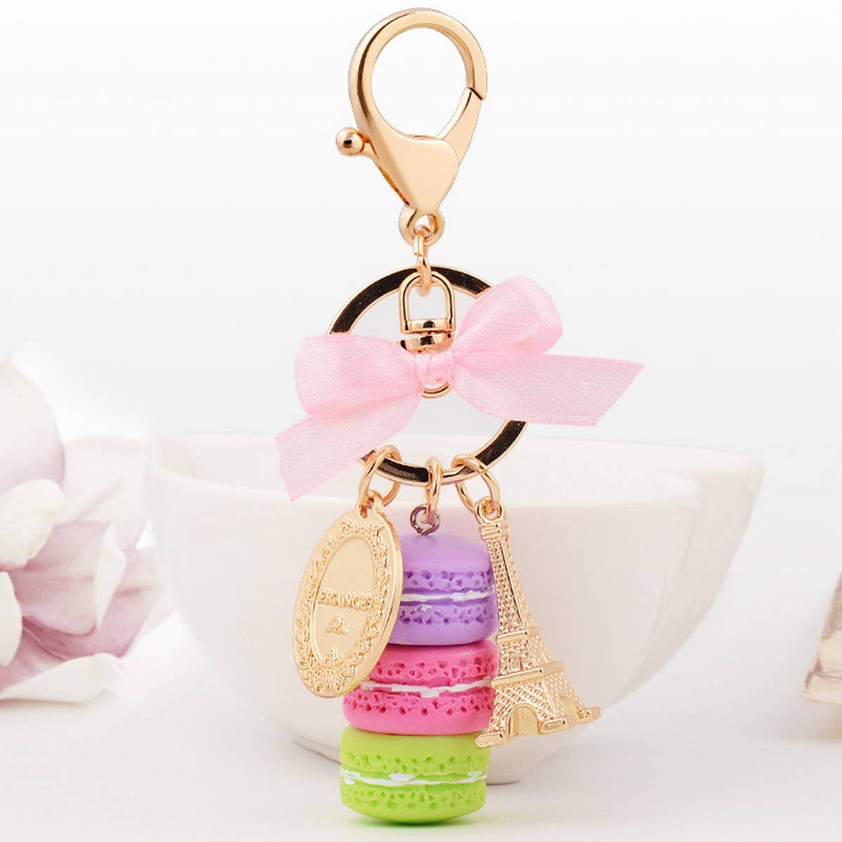 DOUBLJU - Wholesale Keychain - Women's - FASHION MACARON CAKE EXQUISITE KEYCHAIN_CWMM27484
