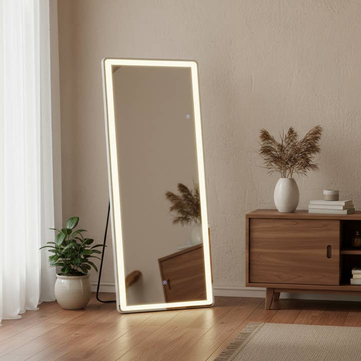 HomeRoots - Wholesale Vanity Mirror - 71" Clear Lighted Freestanding and Wall Mount Frameless Full Length Mirror1