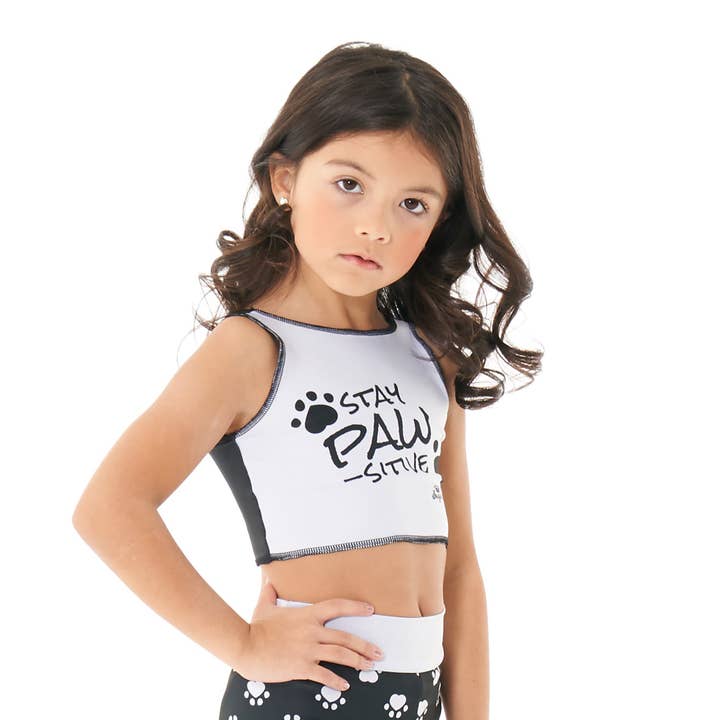 Crop-Top mit Pfotenmuster für den Großhandel von Sugar Lulu