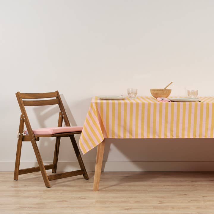 SG HOGAR - Wholesale Tablecloth - Maglia Raya Rosa and Yema jacquard tablecloth