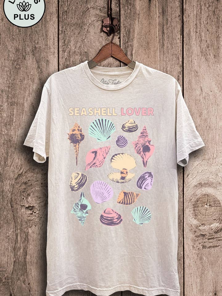 Seashell Lover Graphic Top for wholesale by Lotus Fashion Collection