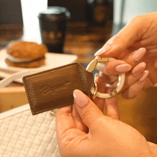 Bagnet - Wholesale Purse Hook/Hanger - Women's - Polished Nickel / Black Enamel Perch2