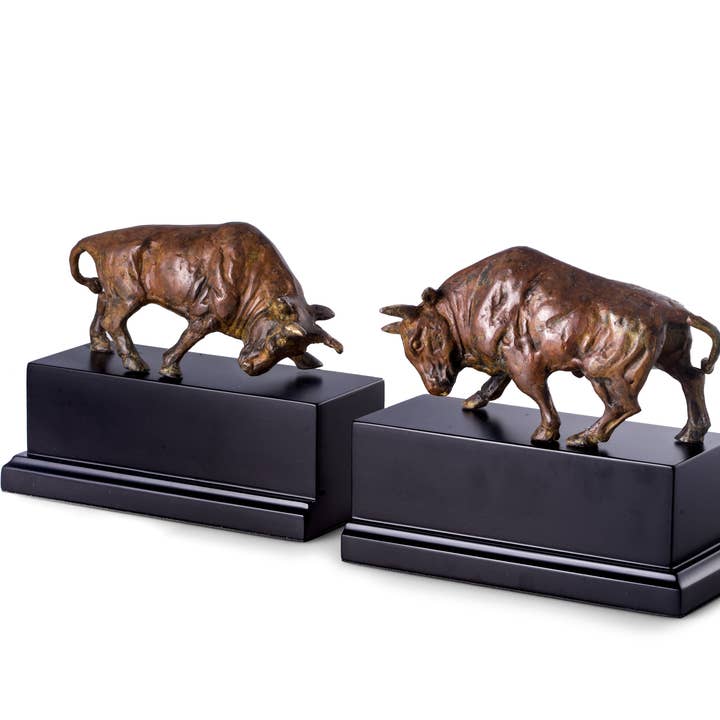 Fermalibri Double Bull in ottone per la vendita all'ingrosso da parte di BeyBerk International