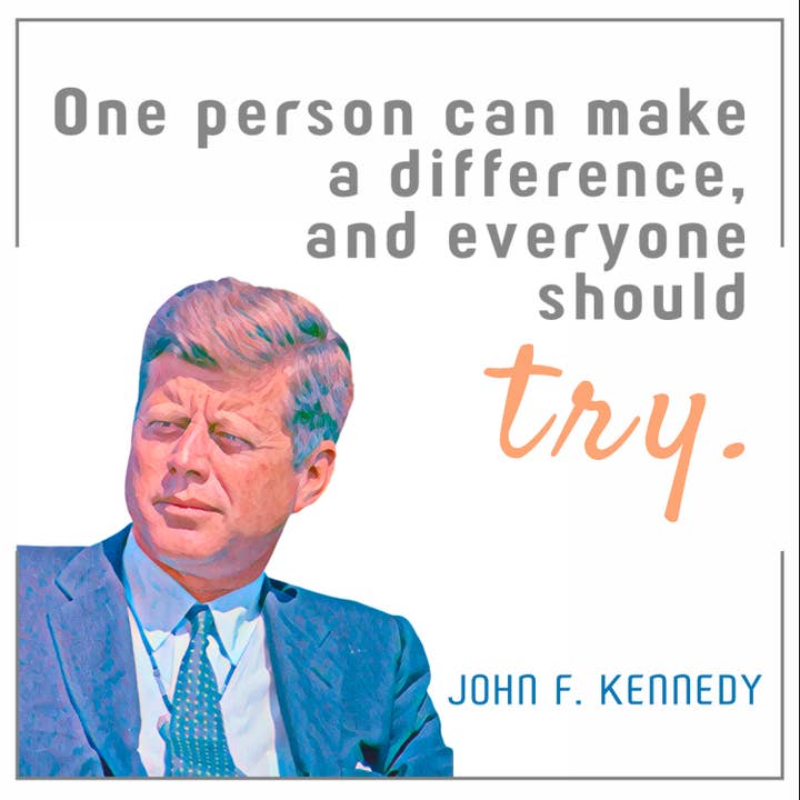 Autocollant JFK Faites la Différence pour la vente par PNW Departure