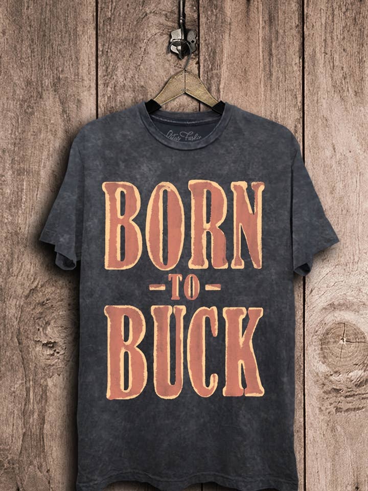 Født til at Bukke Grafisk Top for engroshandel hos Lotus Fashion Collection