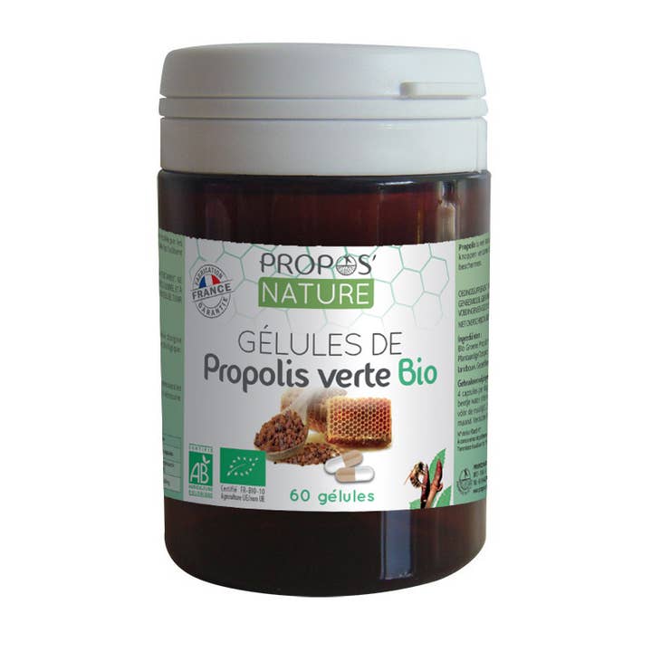 Propos'Nature – Großhandel Nahrungsergänzungsmittel/Vitamin zum Einnehmen – Bio Grüne Propolis Pflanzliche Kapseln - Immunität - 60,120