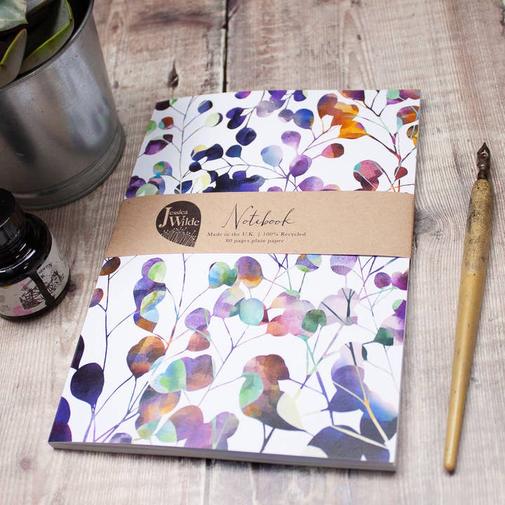 Jessica Wilde - Wholesale Notebook - Botanica Floral A5 Recycled Notebook1