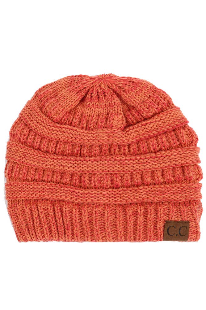 Hana - Wholesale Beanie - Women's - C.C Two Tone Color Knit Beanie2