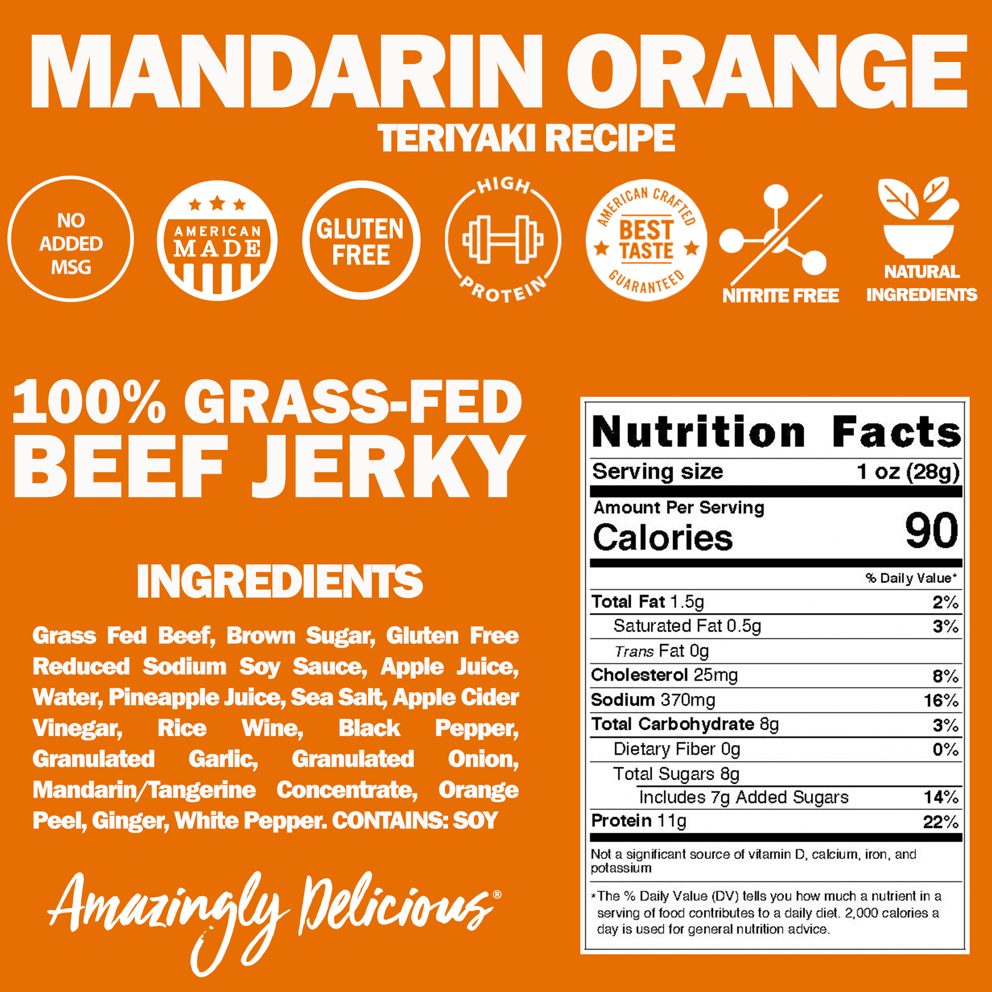 FIELD TRIP - Wholesale Jerky - Mandarin Orange Teriyaki Beef Jerky (2.2oz)3